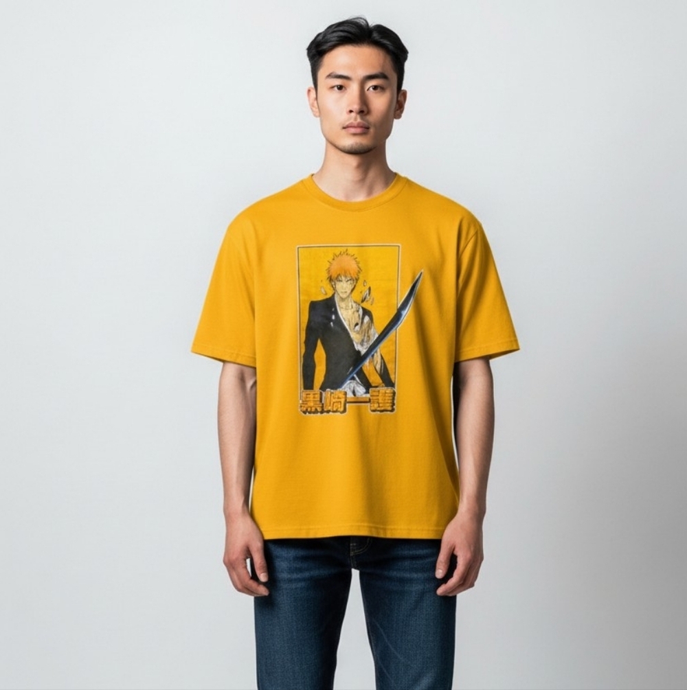 Ripple Junction Yellow Anime Graphic Tee
